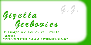 gizella gerbovics business card